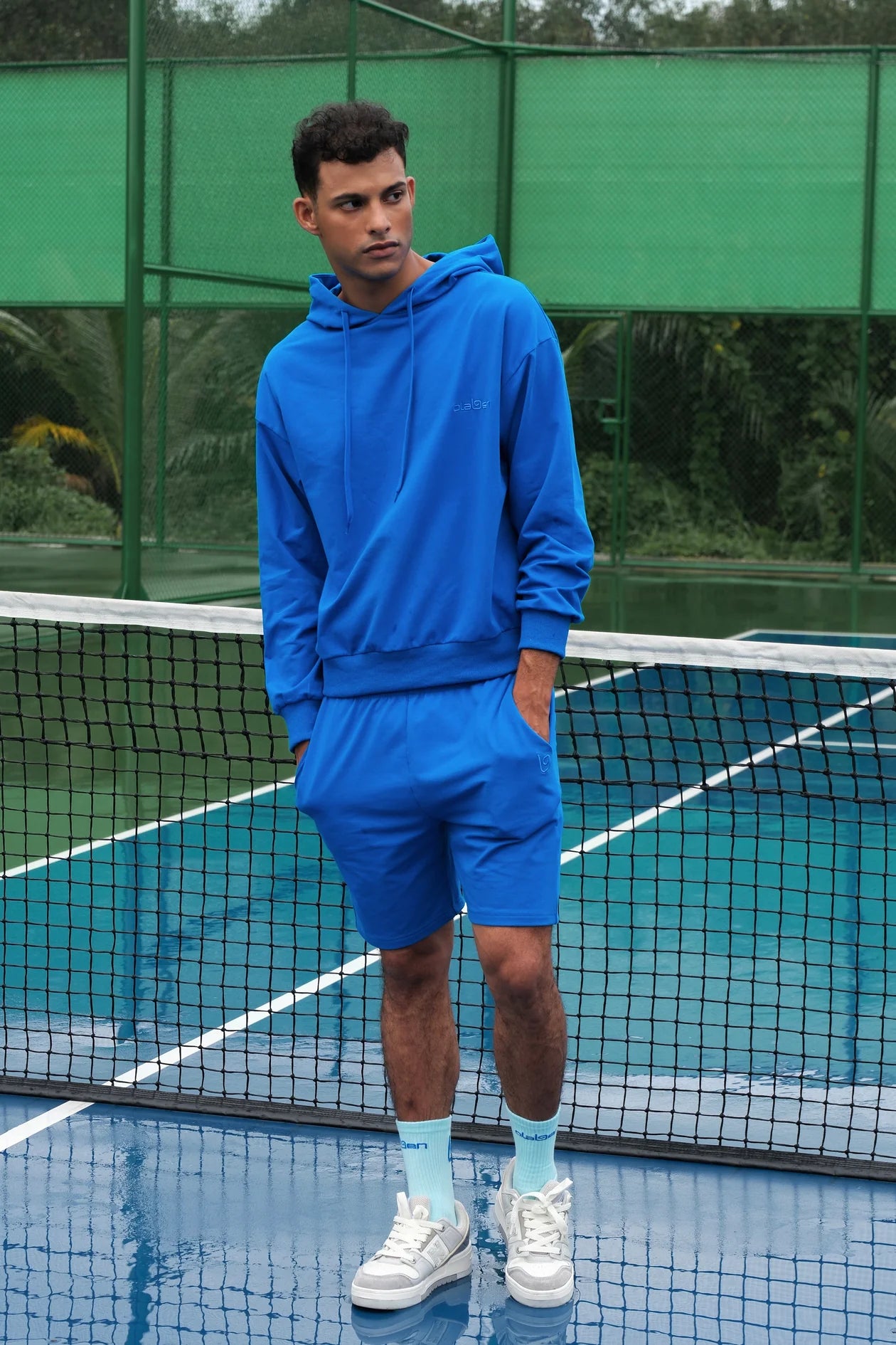 Olaben Athletic Unisex Hoodie & Hanes Sweat Shorts - Atlantis