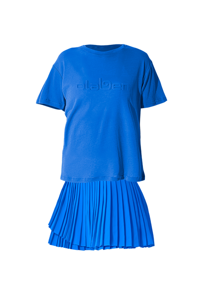 Limited Olaben Racquet Club Tee & Pleated A Line Skirt - Blue