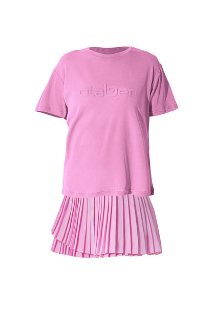 Limited Olaben Racquet Club Tee & Pleated A Line Skirt - Pink
