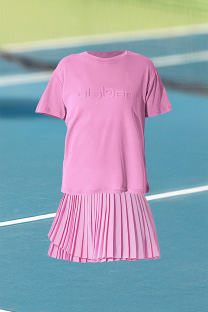 Limited Olaben Racquet Club Tee & Pleated A Line Skirt - Pink