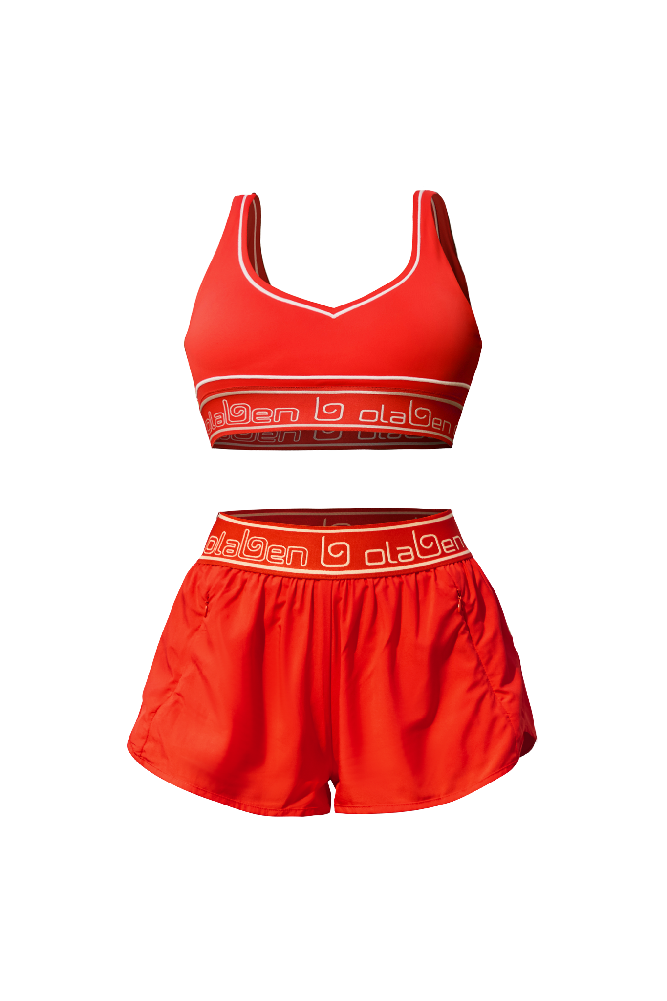 Luxe Balance Sport Bra & Race Day Running Shorts - Venetian Red