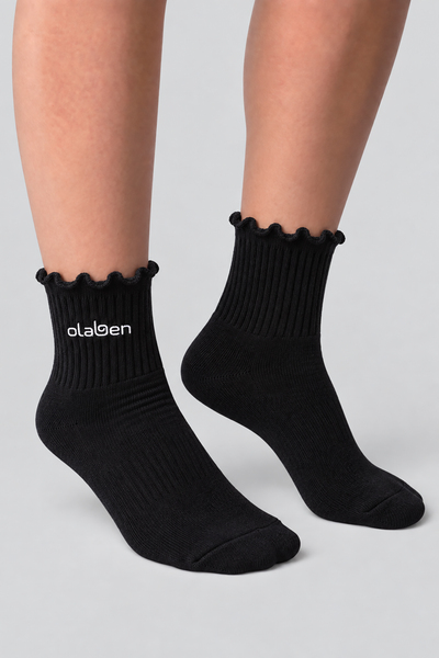 Olaben Frill Socks - Black