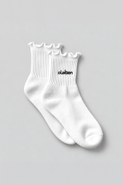 Olaben Frill Socks - White