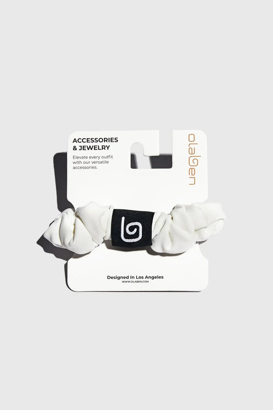 Olaben Luxe Hair Scrunchie - White - Olaben