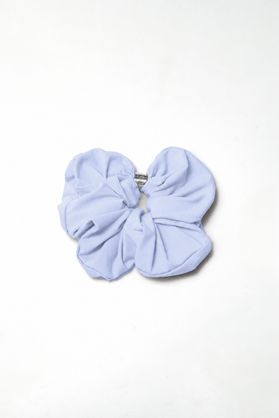 Oversized Silver Bead Scrunchie - Mist