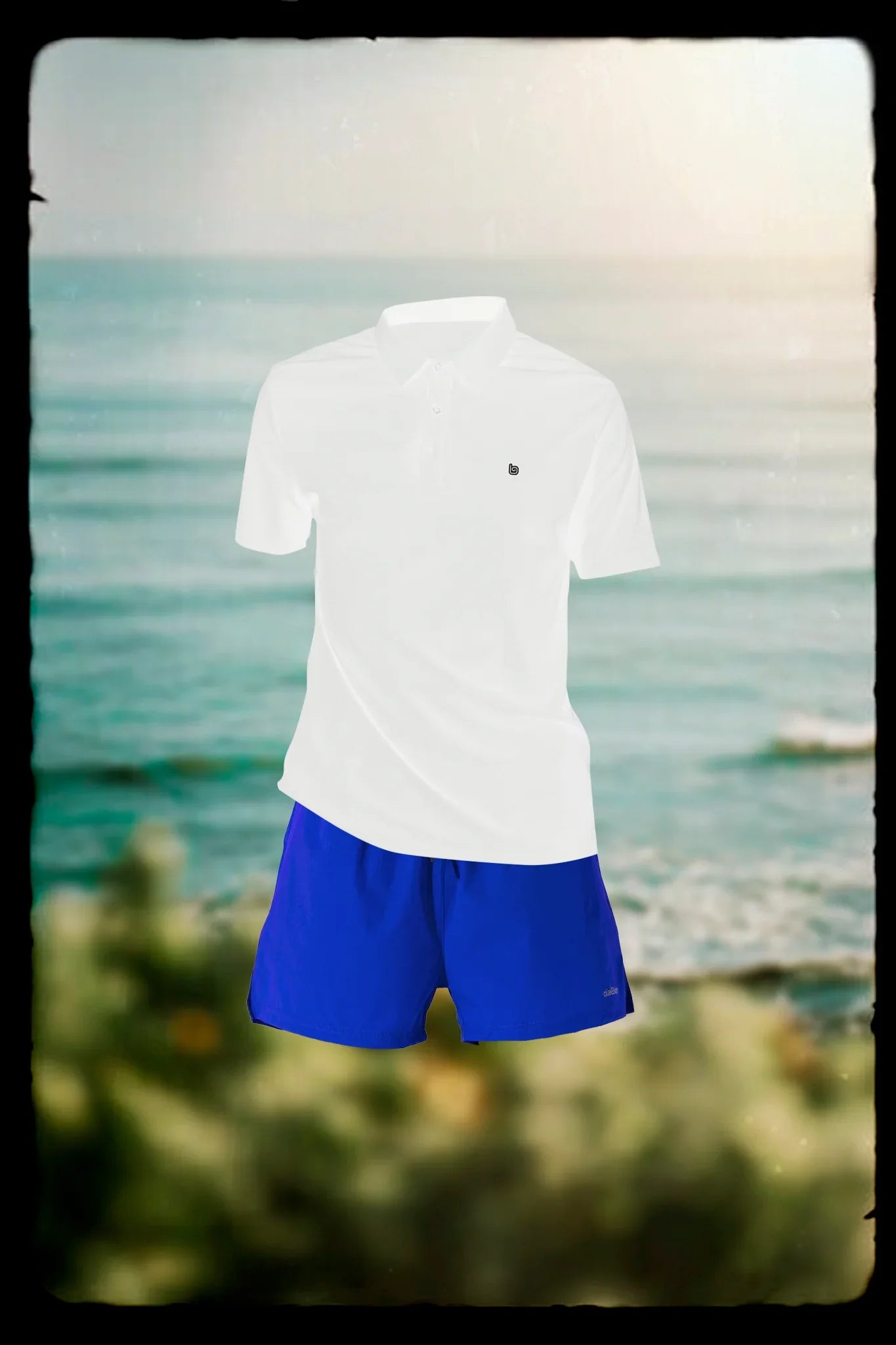 Racquet Club Polo Shirt & Verney 5'' Adapt Running Short - White - Olaben - Bundle