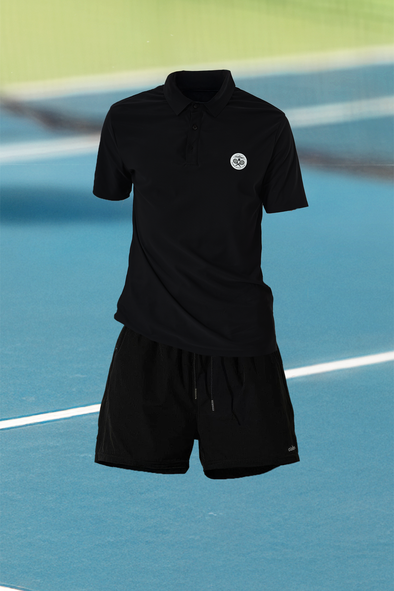 Racquet Club Polo Shirt & Verney 5'' Adapt Running Short - Black