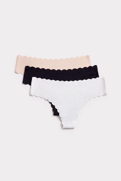 Seamless Scallop Underwear - Neutrals
