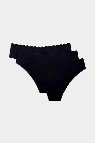 Seamless Trio Underwear - Black