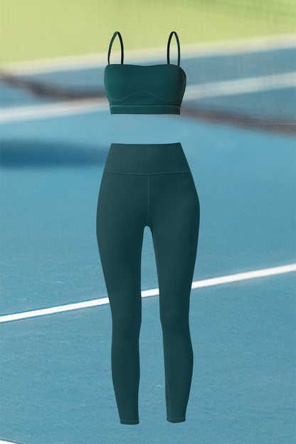 Sierra Square Neck Top & Querida High Waist R Legging - Botanic