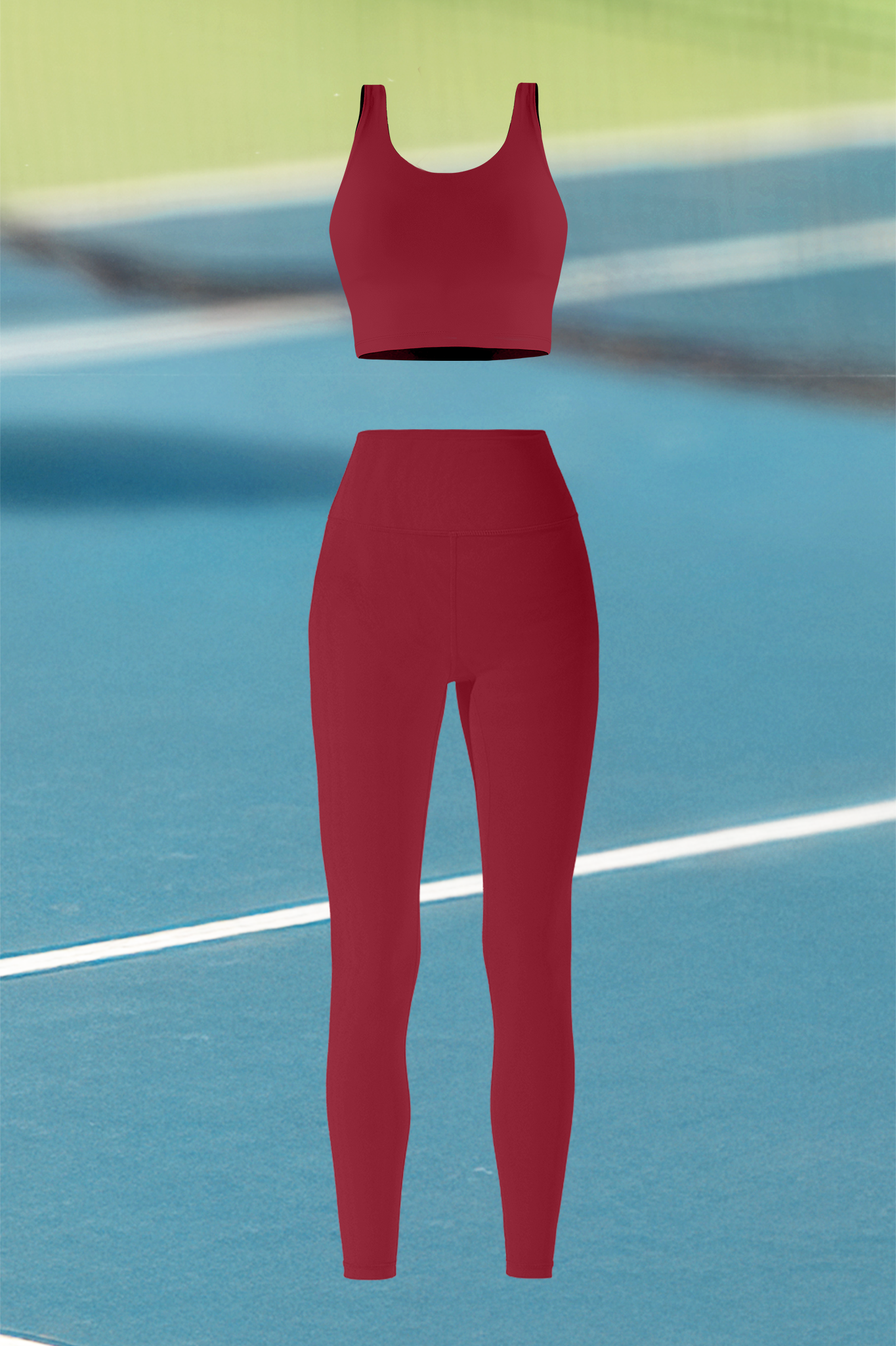 Taylor Cropped Tank & Hana Legging - Winery