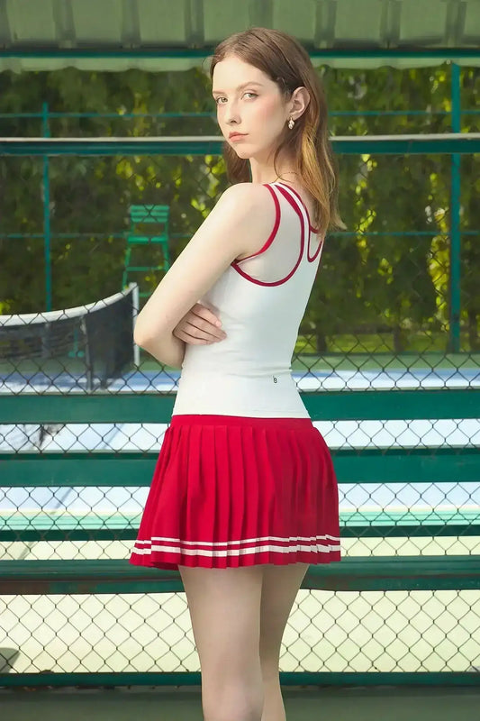 AeroMesh Tank & Champion Pleated Skirt - Redwood - Olaben