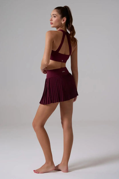 Birgit Pleated Skirt - Dark Fire - Olaben