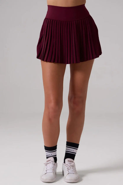 Birgit Pleated Skirt - Dark Fire - Olaben