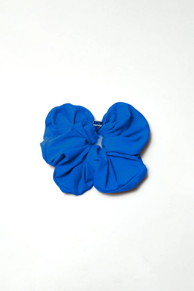 Oversized Silver Bead Scrunchie - Ultramarine