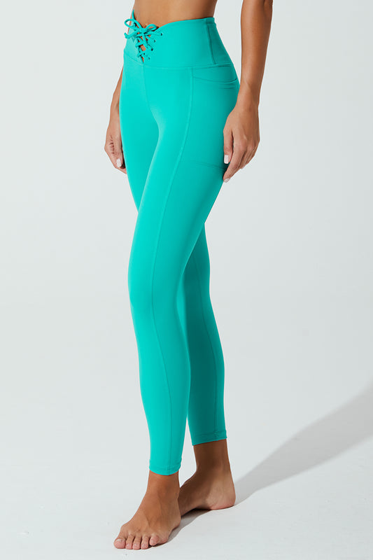 Charlise high-waist leggings in java green for women - OW-0026-WLG-GN - stylish and comfortable.
