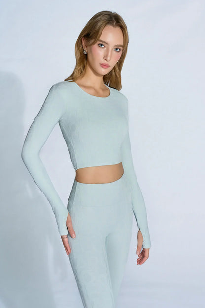 Classic Nala Long Sleeve 3D Bra - Mint Cream - Olaben - Womens Long Sleeve
