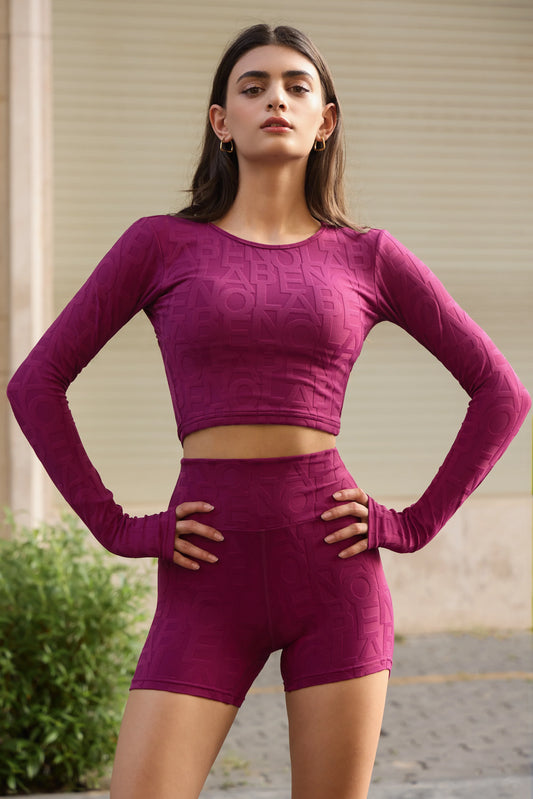 Classic Nala Long Sleeve 3D Bra - Plum - Olaben - Womens Long Sleeve