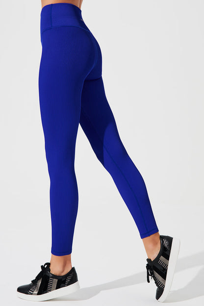 High-waist Egyptian blue leggings for women, stylish and comfortable fashion choice. (Image: OW-0141-WLG-BL_1.jpg)