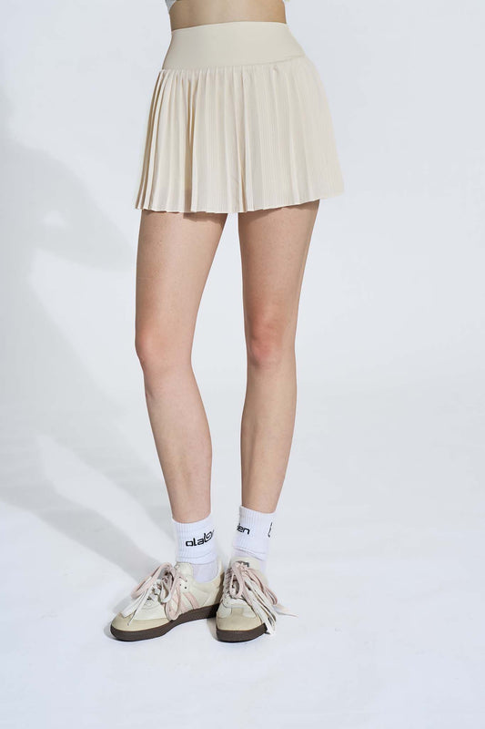 Elite Pleated Skirt - Ivory