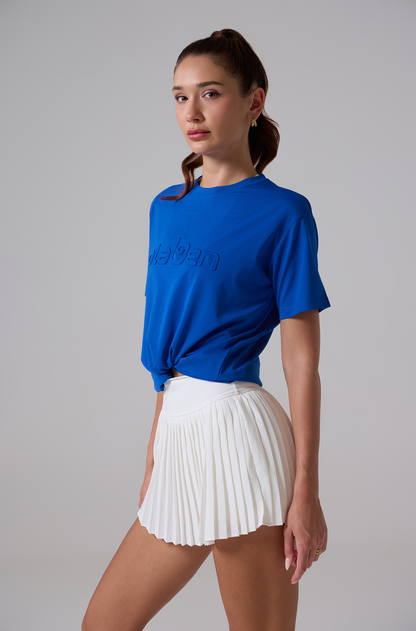 Embossed Logo T Shirt - Royal Blue - Olaben