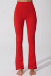 Evana Flare Ribbed Legging - Savvy Red - Olaben - Womens Leggings