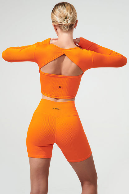 Fendy women's tangerine orange bra, stylish and comfortable lingerie for everyday wear.