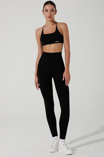 Stylish black women's leggings for a trendy and comfortable look - OW-0040-WLG-BK.