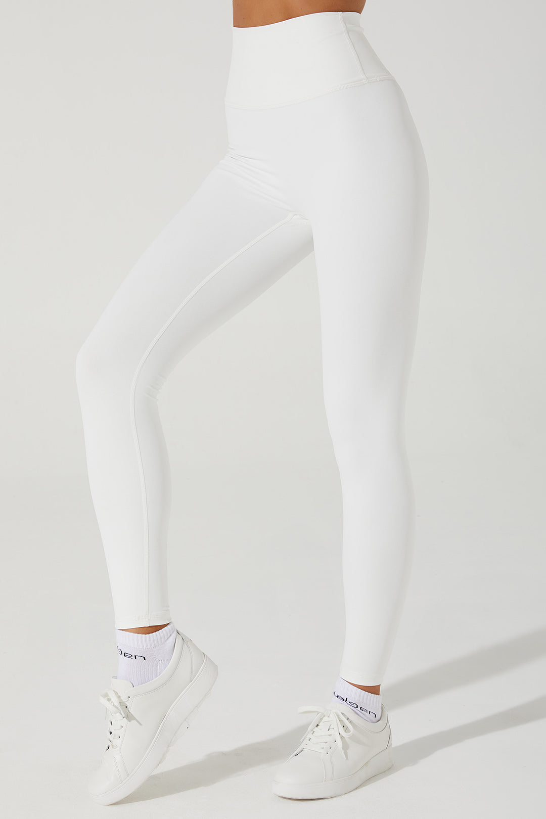 White women's leggings by Iyana, style OW-0040-WLG-WT, perfect for any occasion.