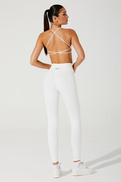 White women's leggings by Iyana, perfect for any occasion, style, and comfort.