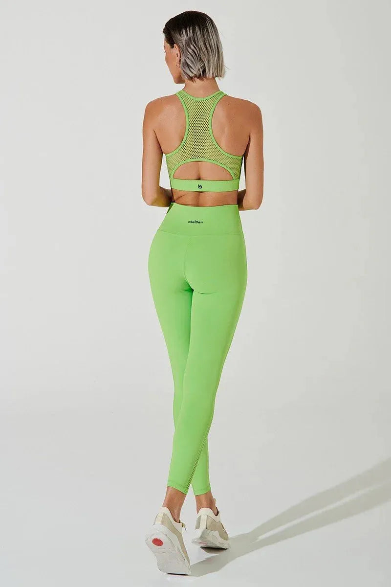 K'halessi Mesh Bra & J'Ulian Pocket Legging - Floures Green