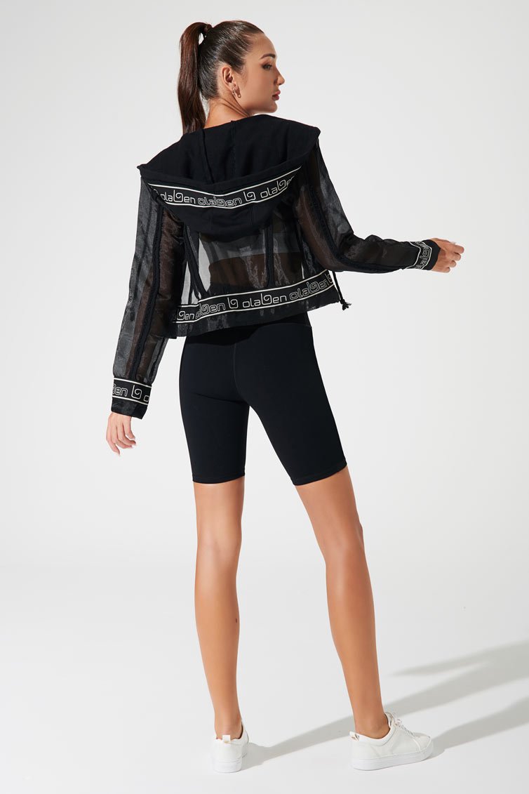 Stylish black women's jacket by La Keisha, perfect for any occasion - OW-0098-WJK-5.