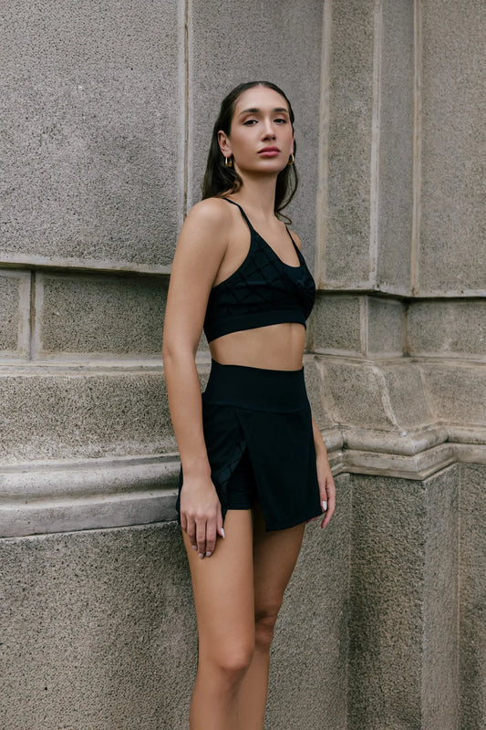 Lani Monogram Bra - Black - Olaben