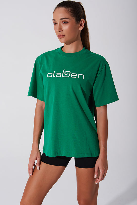 Unisex green short sleeve tee for women, limited edition - OW-0173-WSS-GN_2.jpg