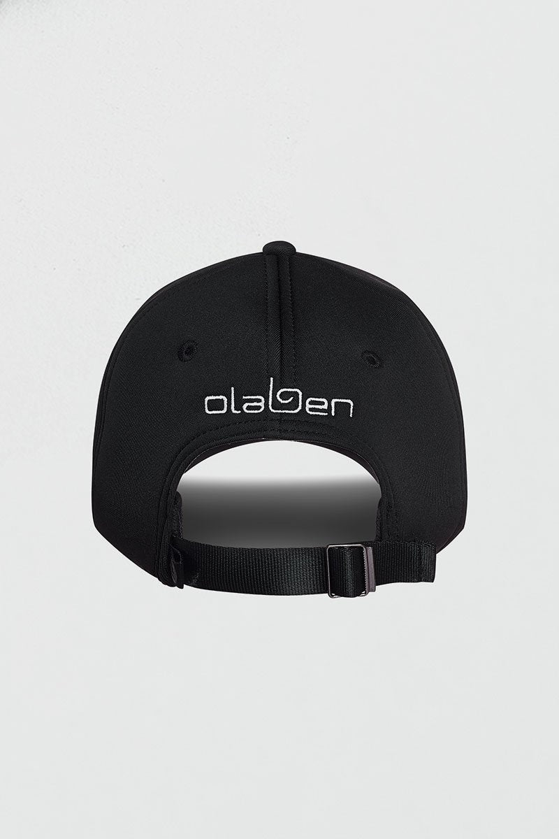 Black baseball cap with OLABEN logo, perfect headwear for a sporty and stylish look.