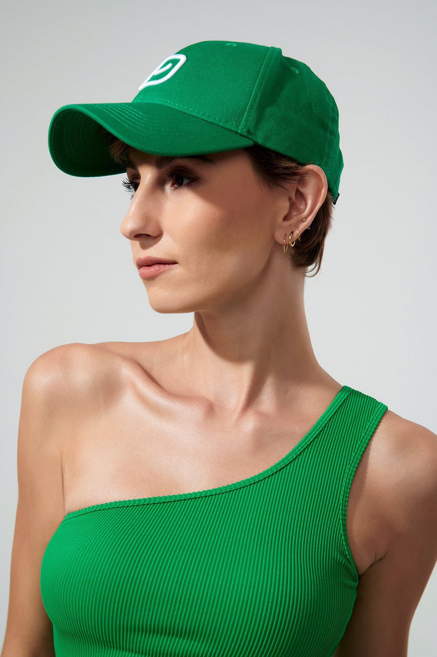 Green fern baseball cap with 'olaben' branding, perfect for sporty and stylish headwear enthusiasts.