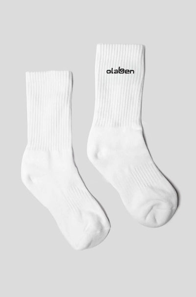 Olaben Crew Socks - White