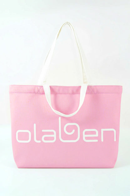 Olaben Multi Strap Canvas Tote Bag - Baby Pink - Olaben - Bags