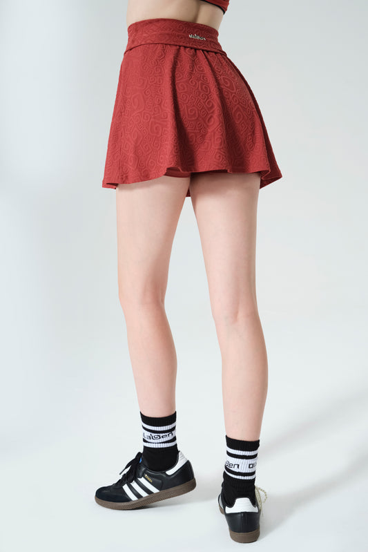 Sadie 3D Skirt - Merlot