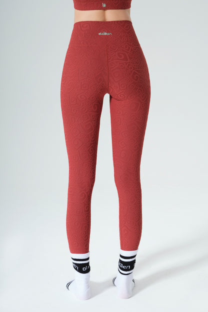 Déese Fleur 3D Leggings - Merlot