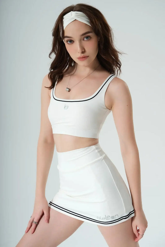Electric A line Skirt - White - Olaben
