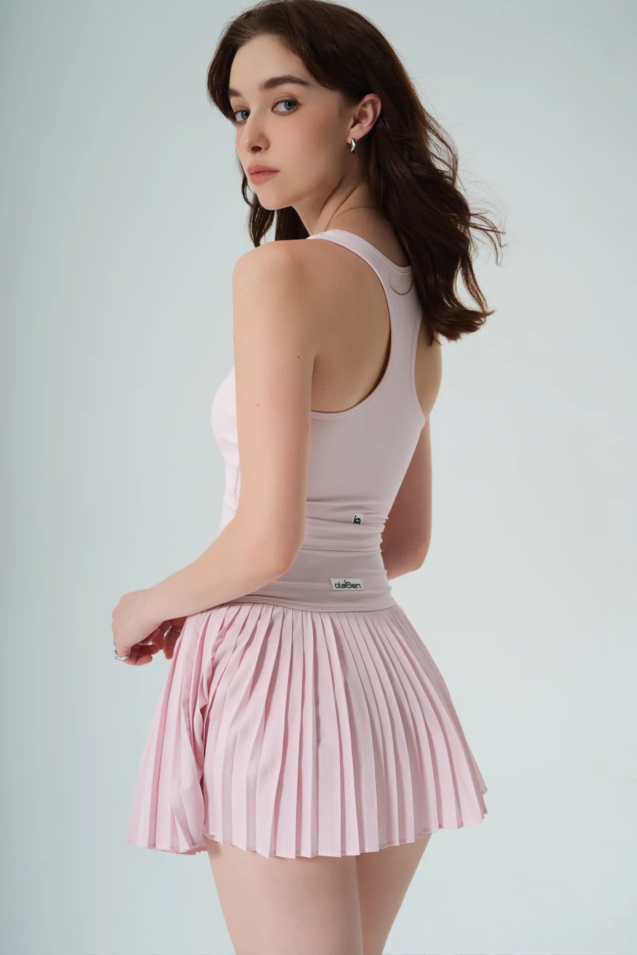 Elay Tank & Christina Pleated Skirt - Blush