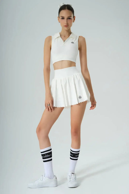 Prestige Tennis Skirt - White - Olaben