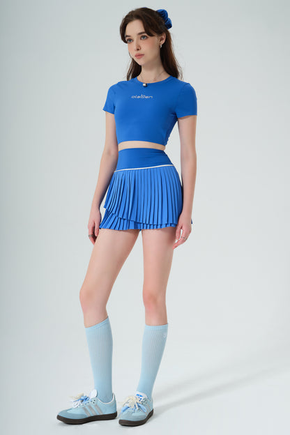 All Day Short Sleeve Crop - Ultramarine