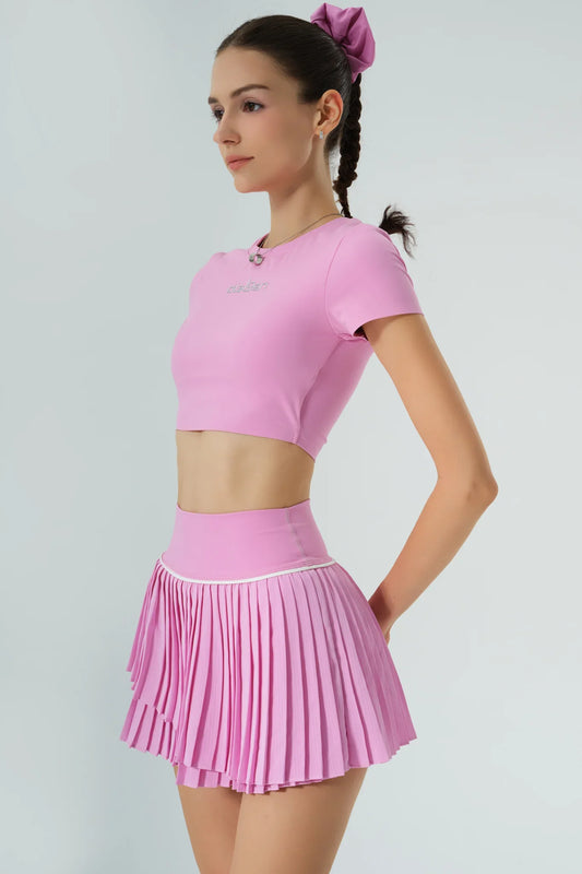 All Day Short Sleeve Crop - Blossom - Olaben - Womens Short Sleeve