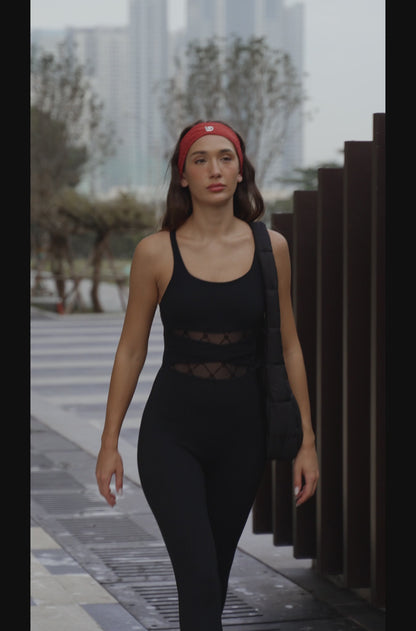 Pristine Monogram Jumpsuit - Black