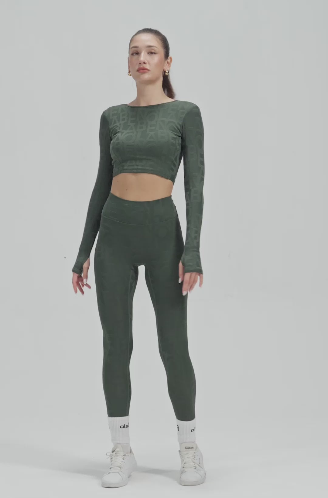 Classic Nala Long Sleeve 3D Bra - Olive | Olaben