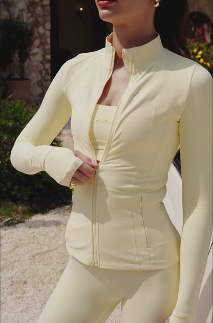 Evo Tight Fit Define Jacket - Butter Yellow