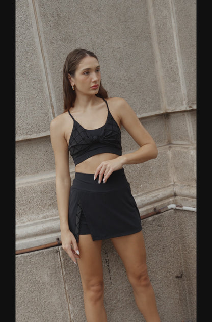 Lani Monogram Bra - Black