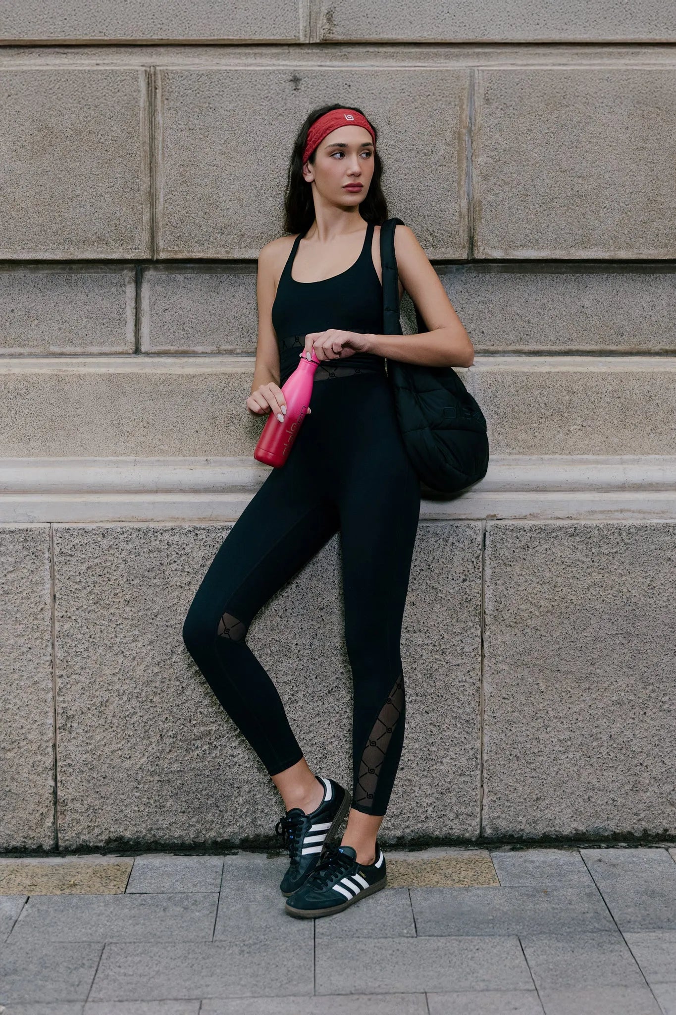 Pristine Monogram Jumpsuit - Black - Olaben